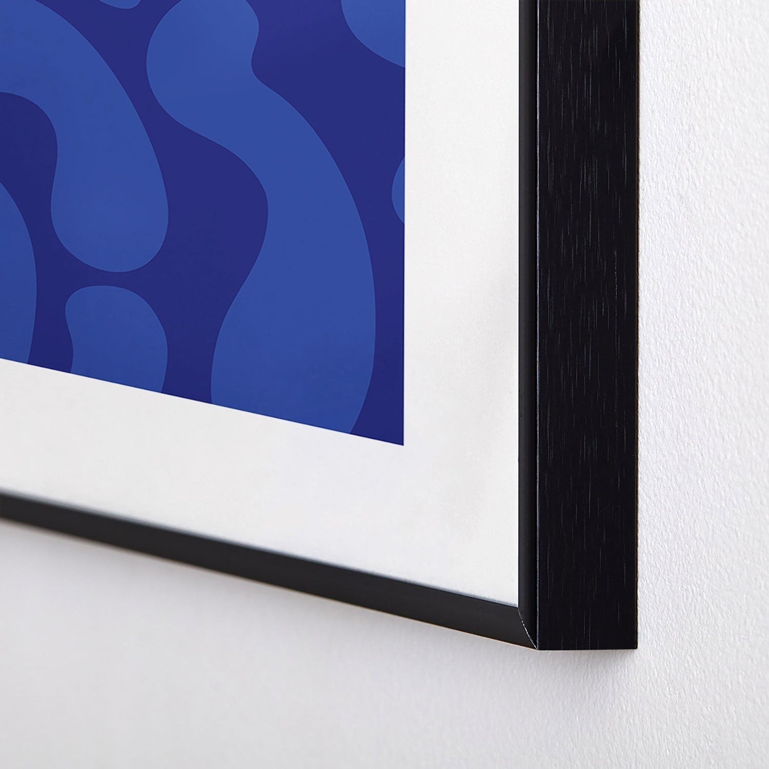 Camilla Foss Blue Pebble Metal Framed Art Print