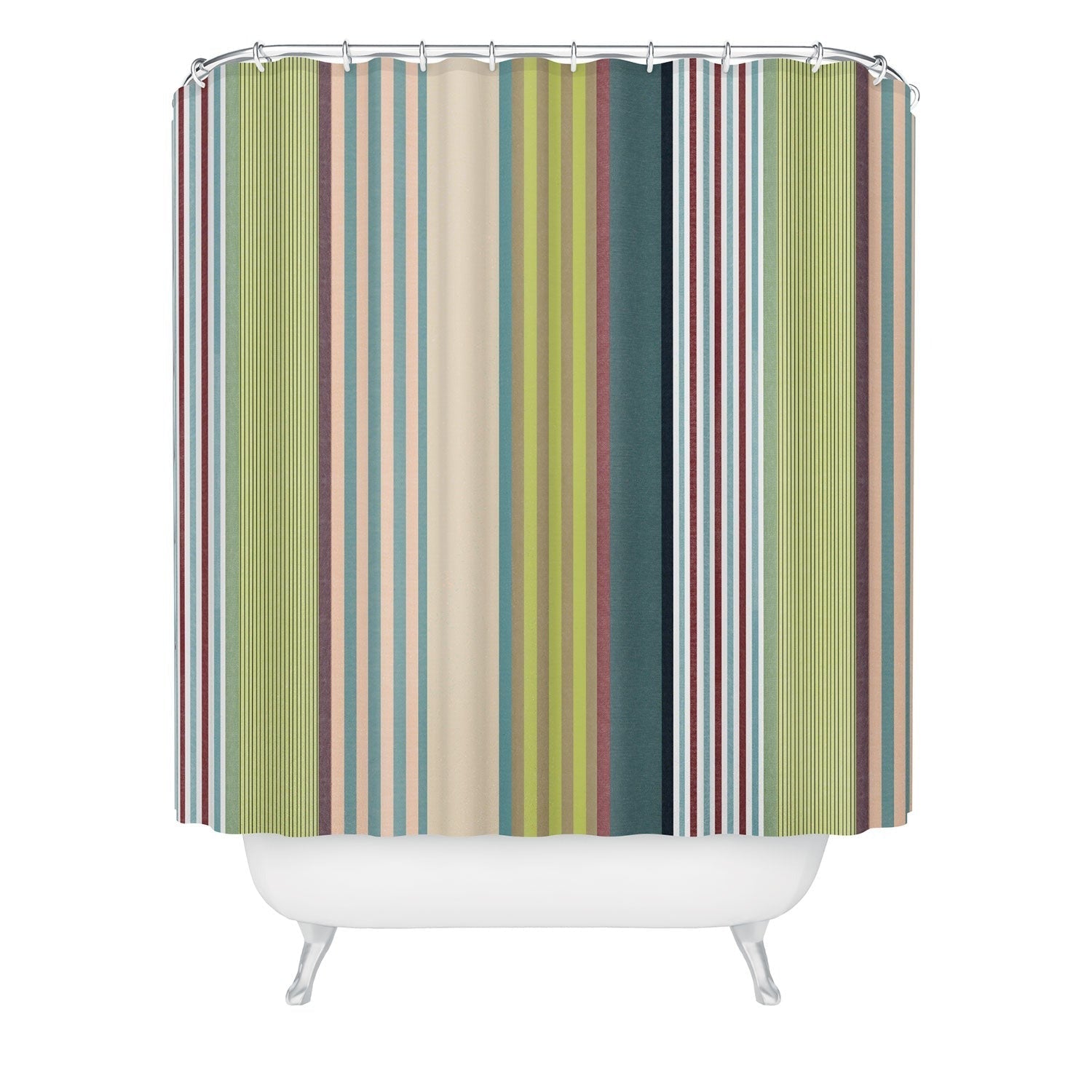 Marta Barragan Camarasa Colorful Stripe Delight Shower Curtain