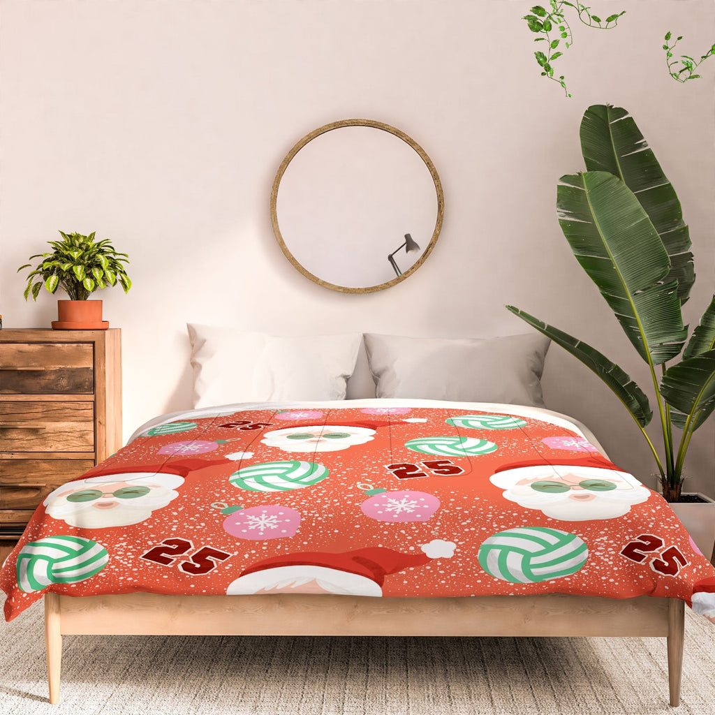 Design by Spark Sporty Volleyball Santa Comforter