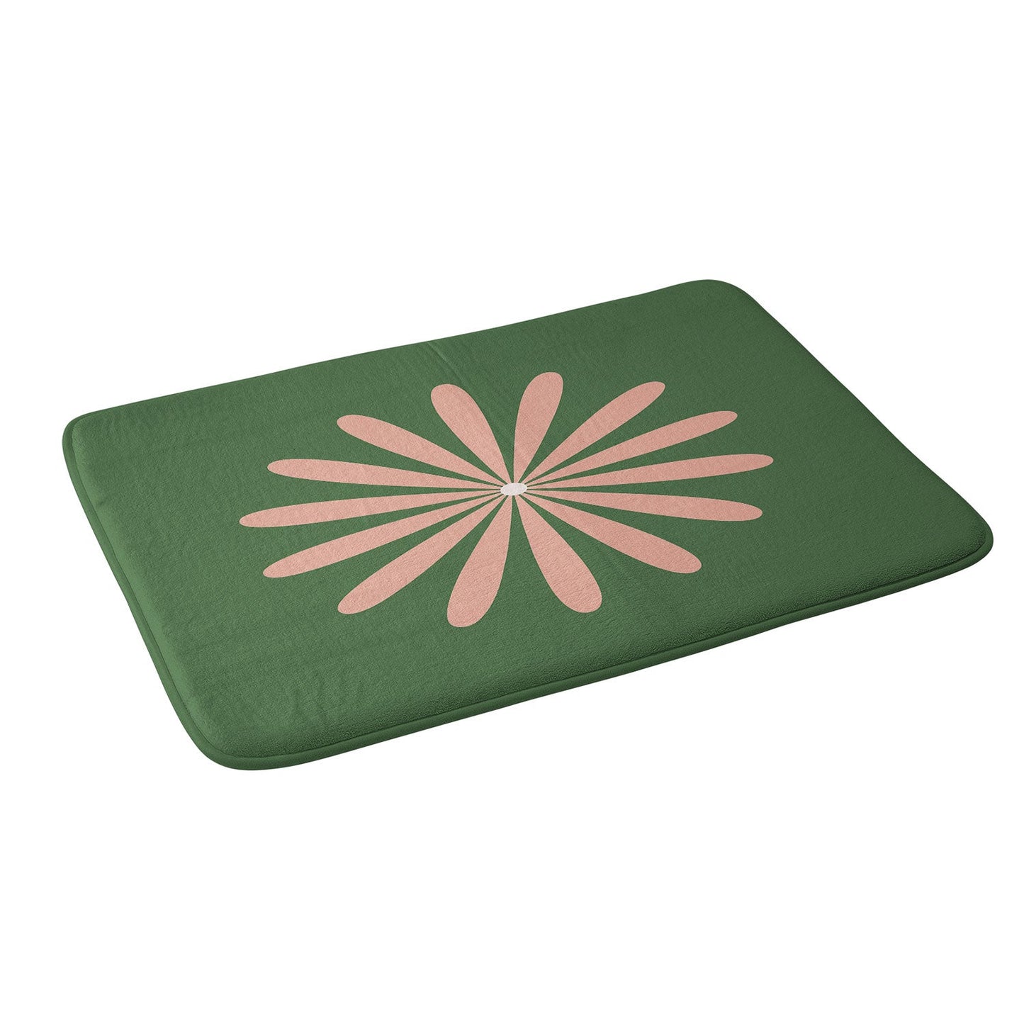 Kierkegaard Design Studio Big Daisy Retro Minimalism Memory Foam Bath Mat