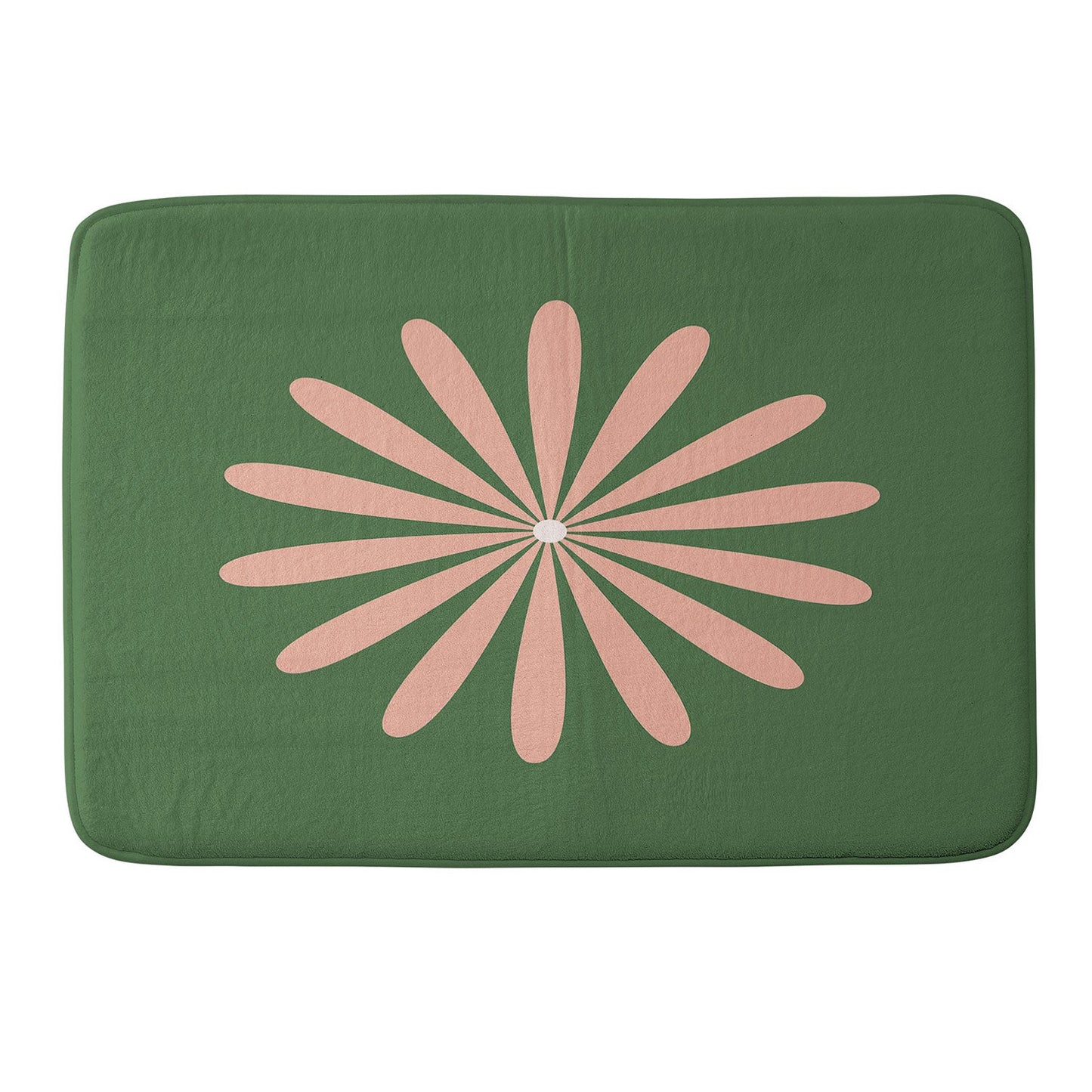 Kierkegaard Design Studio Big Daisy Retro Minimalism Memory Foam Bath Mat