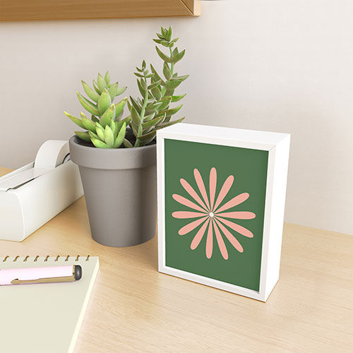 Kierkegaard Design Studio Big Daisy Retro Minimalism Framed Mini Art Print