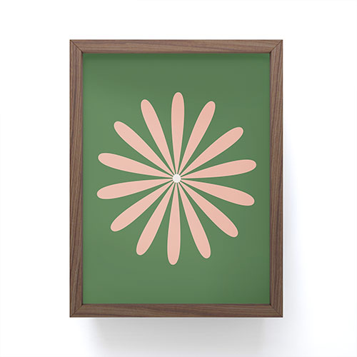 Kierkegaard Design Studio Big Daisy Retro Minimalism Framed Mini Art Print