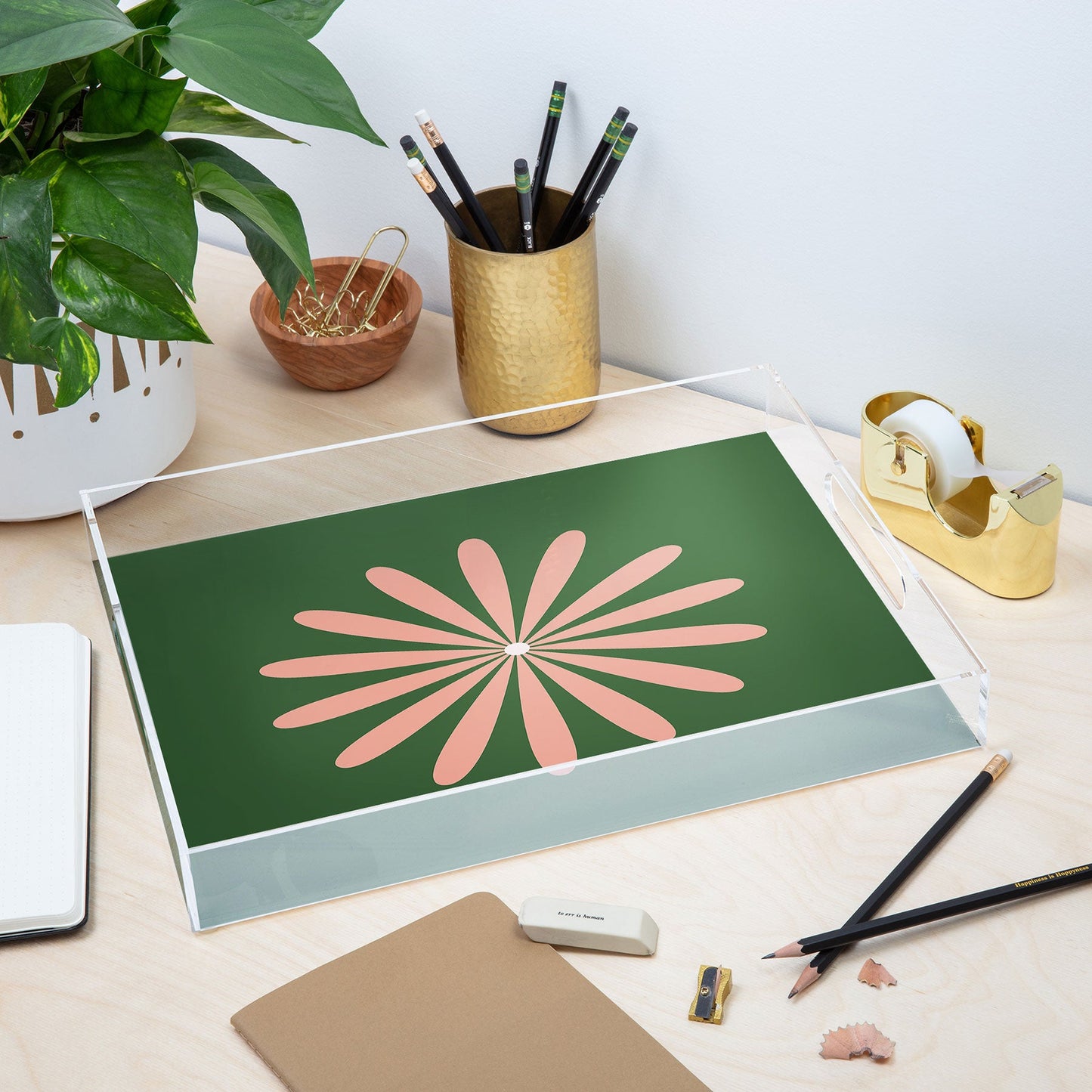Kierkegaard Design Studio Big Daisy Retro Minimalism Acrylic Tray
