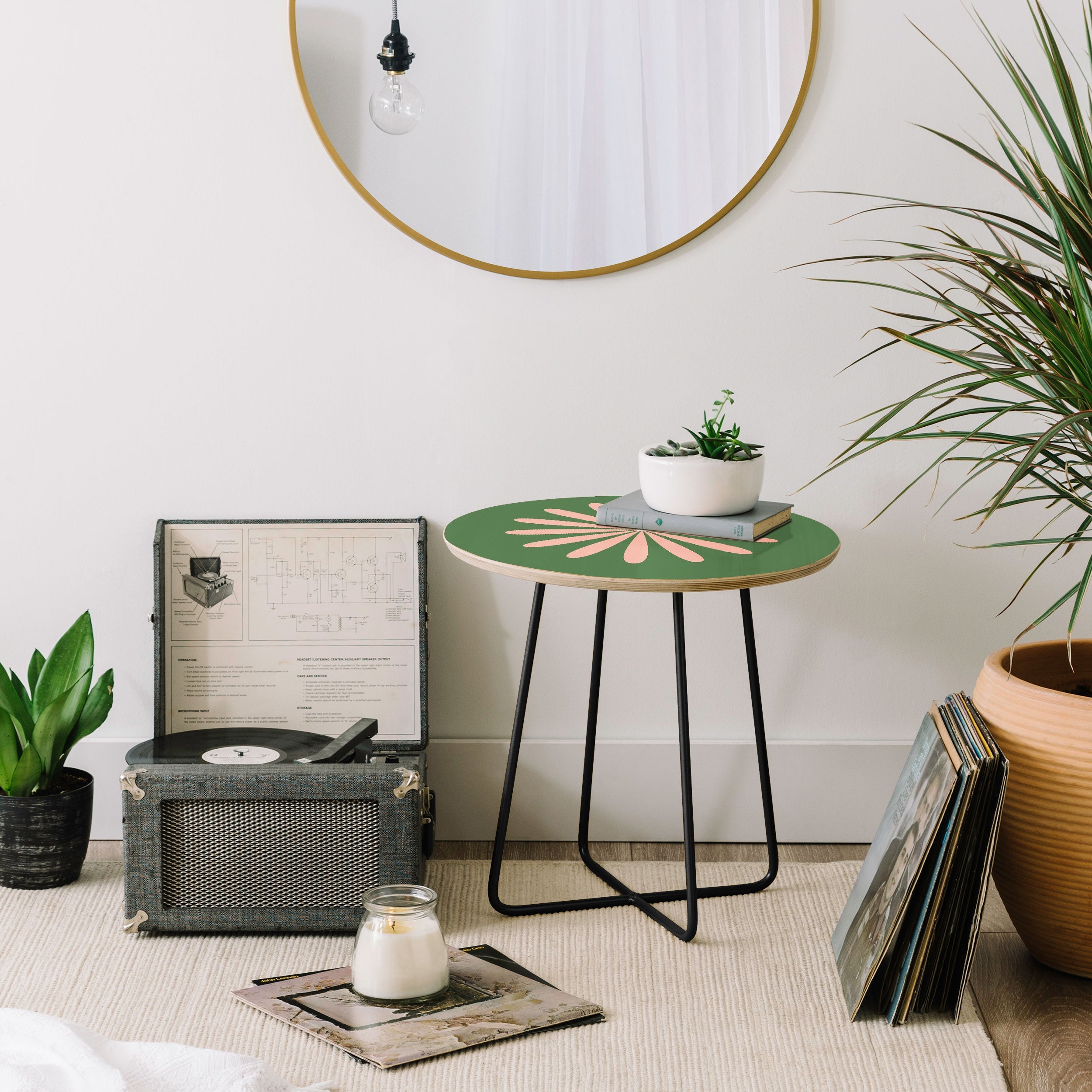 Kierkegaard Design Studio Big Daisy Retro Minimalism Round Side Table