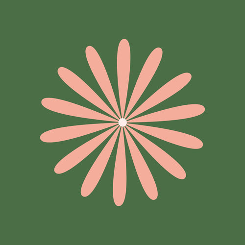 Kierkegaard Design Studio Big Daisy Retro Minimalism Shower Curtain