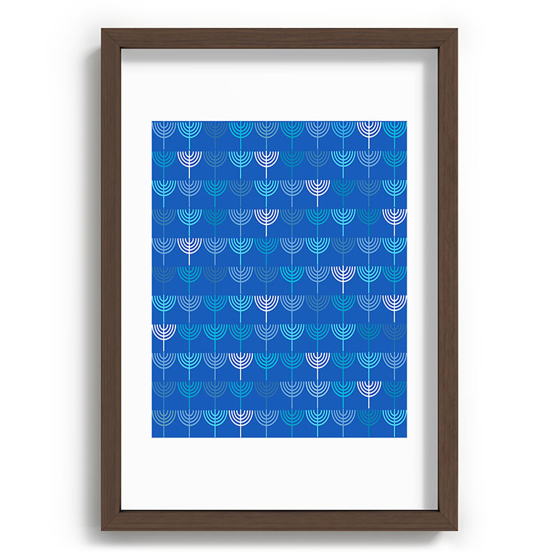 Kierkegaard Design Studio Hanukkah Chanukah Menorah Recessed Framing Rectangle