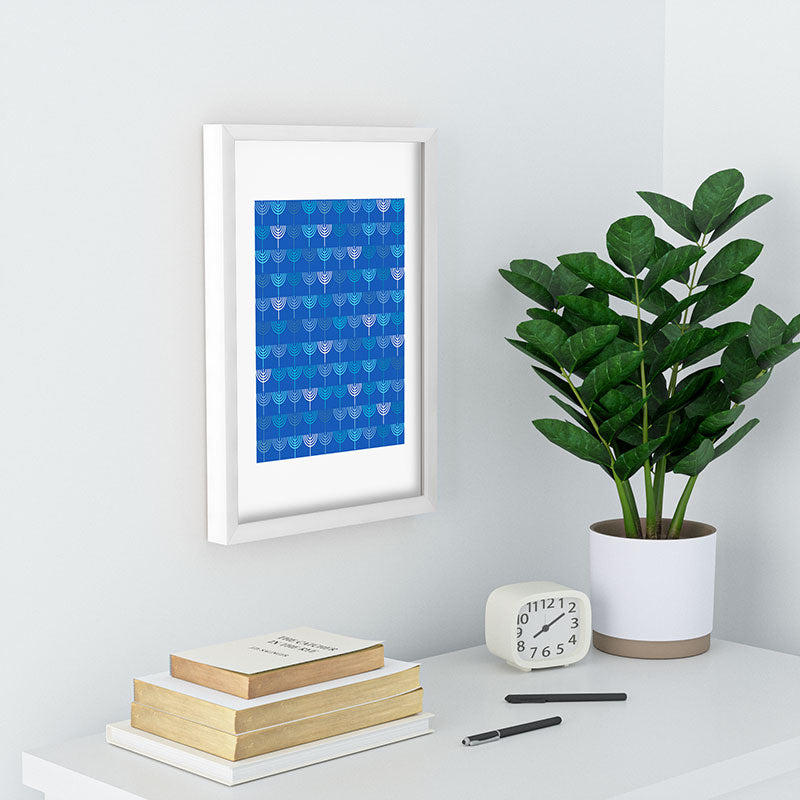 Kierkegaard Design Studio Hanukkah Chanukah Menorah Recessed Framing Rectangle