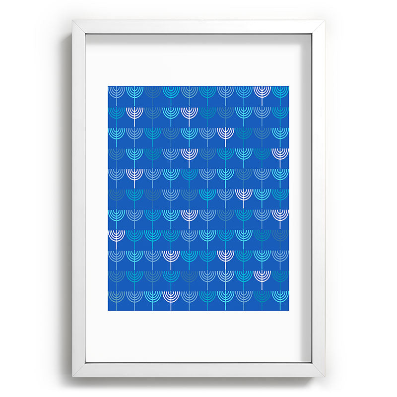 Kierkegaard Design Studio Hanukkah Chanukah Menorah Recessed Framing Rectangle