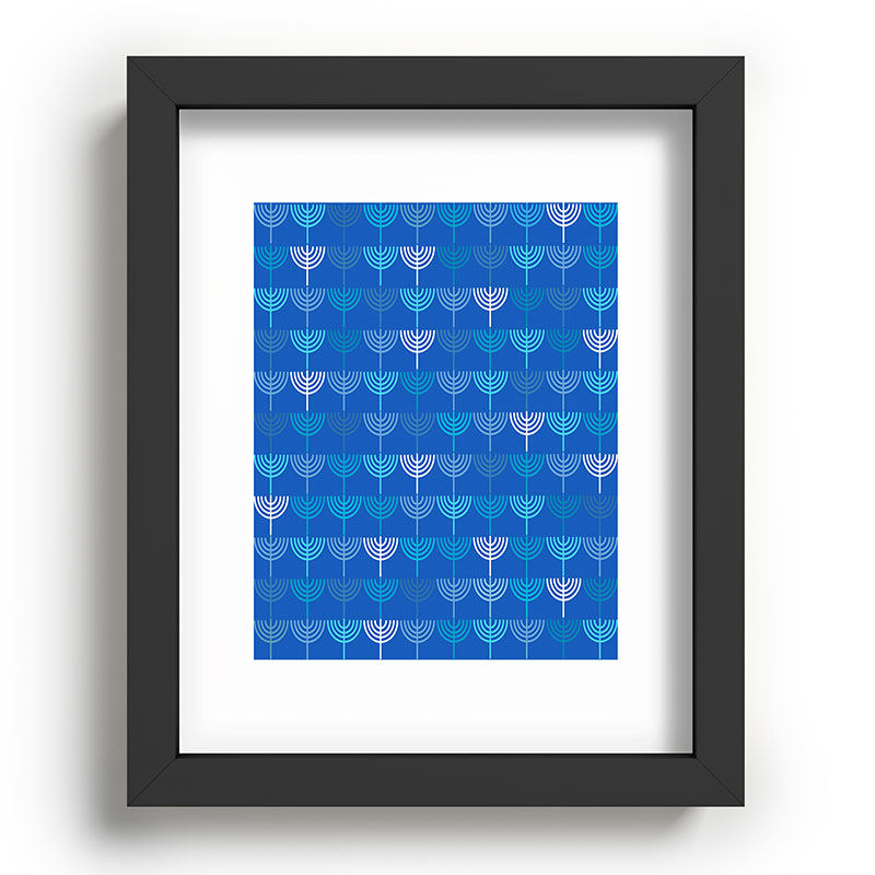 Kierkegaard Design Studio Hanukkah Chanukah Menorah Recessed Framing Rectangle