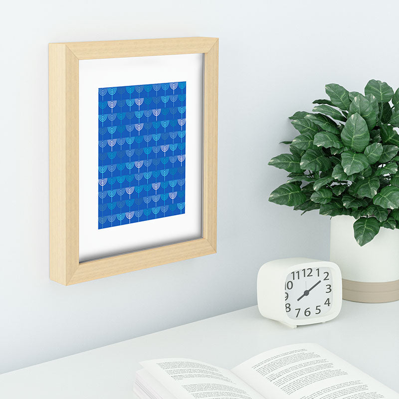 Kierkegaard Design Studio Hanukkah Chanukah Menorah Recessed Framing Rectangle