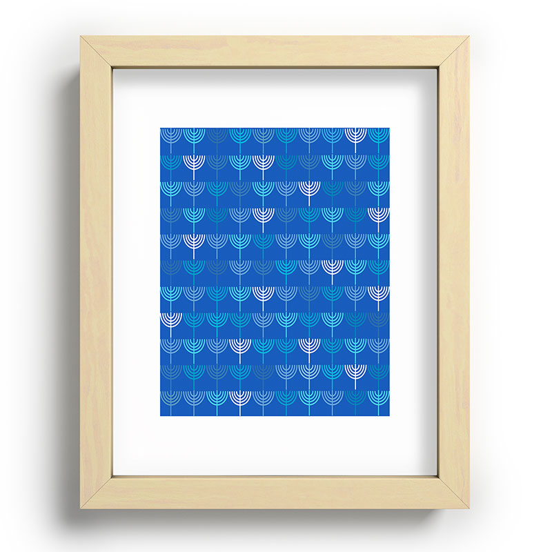 Kierkegaard Design Studio Hanukkah Chanukah Menorah Recessed Framing Rectangle