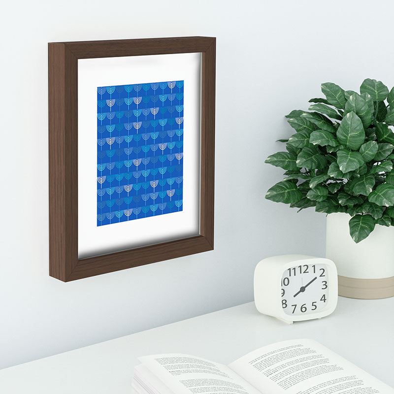 Kierkegaard Design Studio Hanukkah Chanukah Menorah Recessed Framing Rectangle
