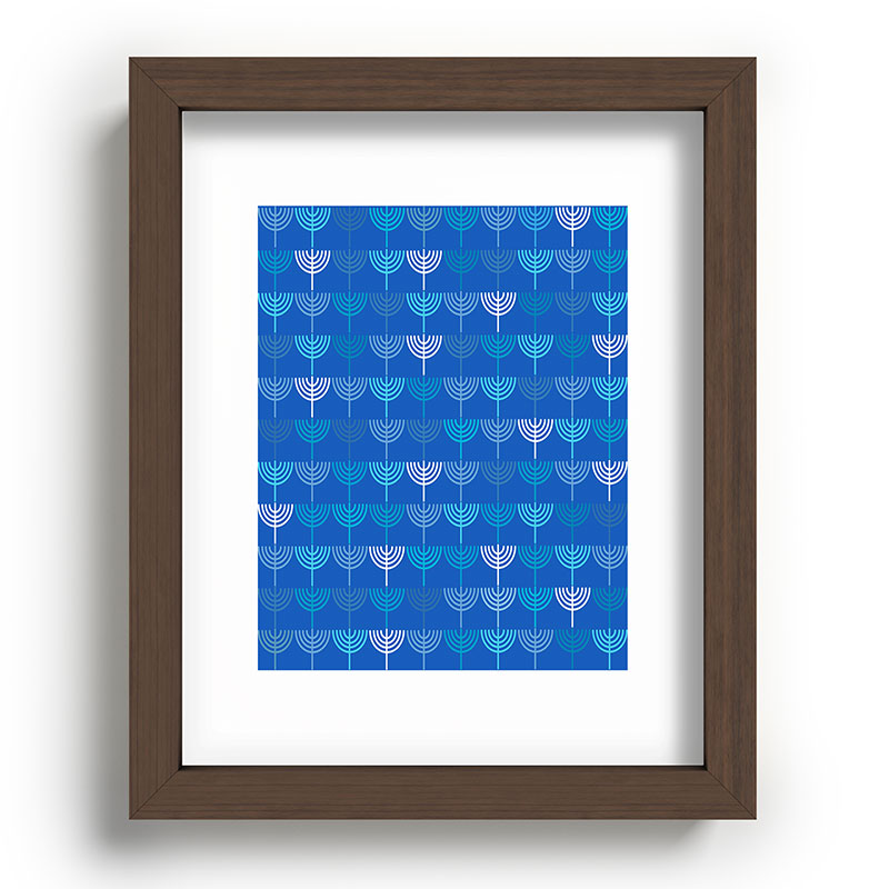 Kierkegaard Design Studio Hanukkah Chanukah Menorah Recessed Framing Rectangle
