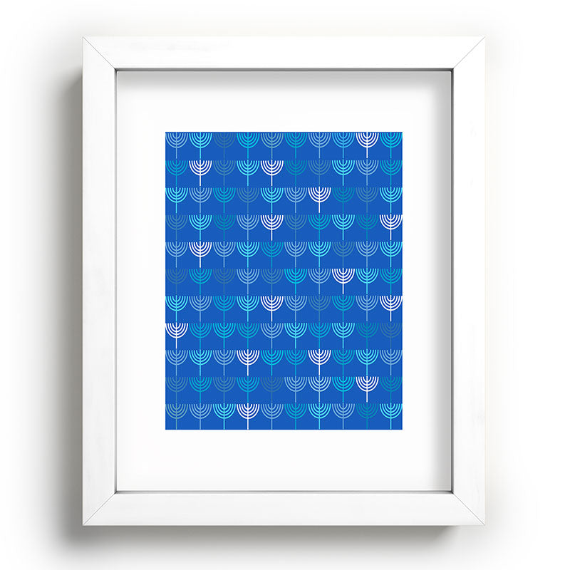 Kierkegaard Design Studio Hanukkah Chanukah Menorah Recessed Framing Rectangle