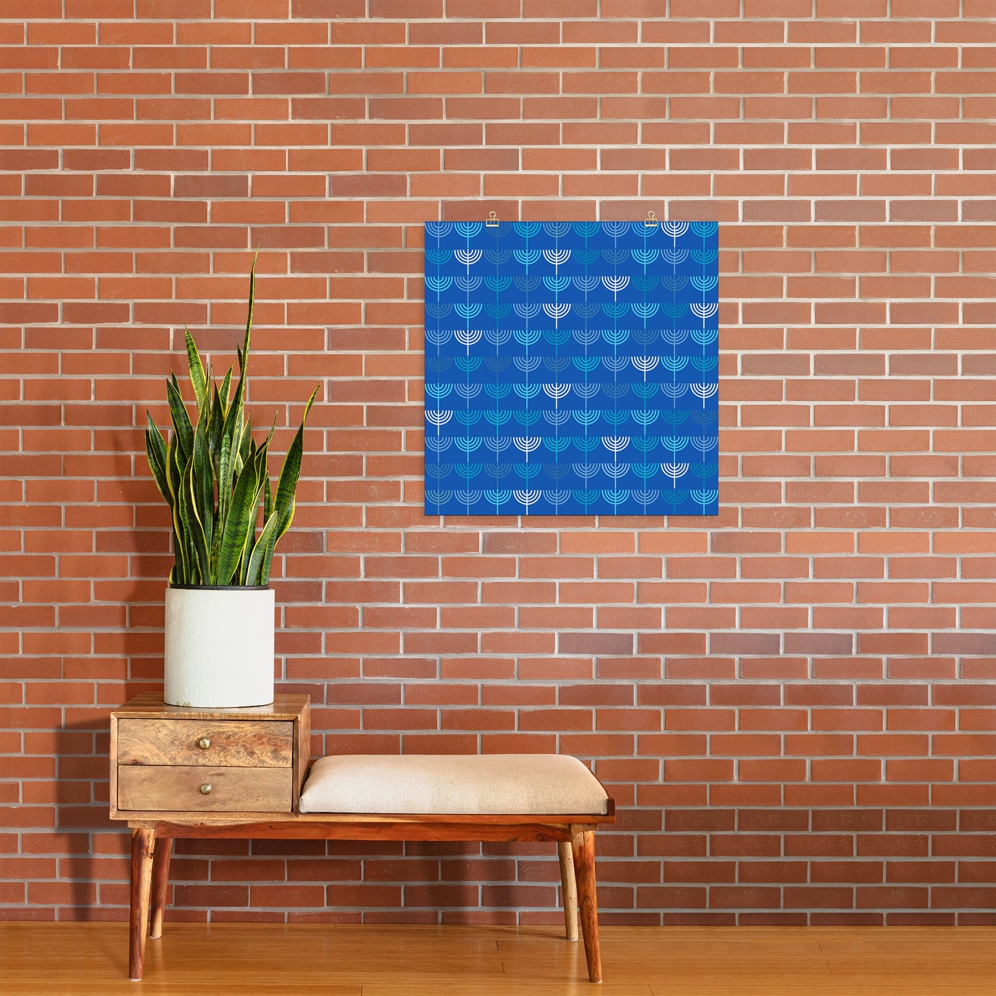 Kierkegaard Design Studio Hanukkah Chanukah Menorah Art Print