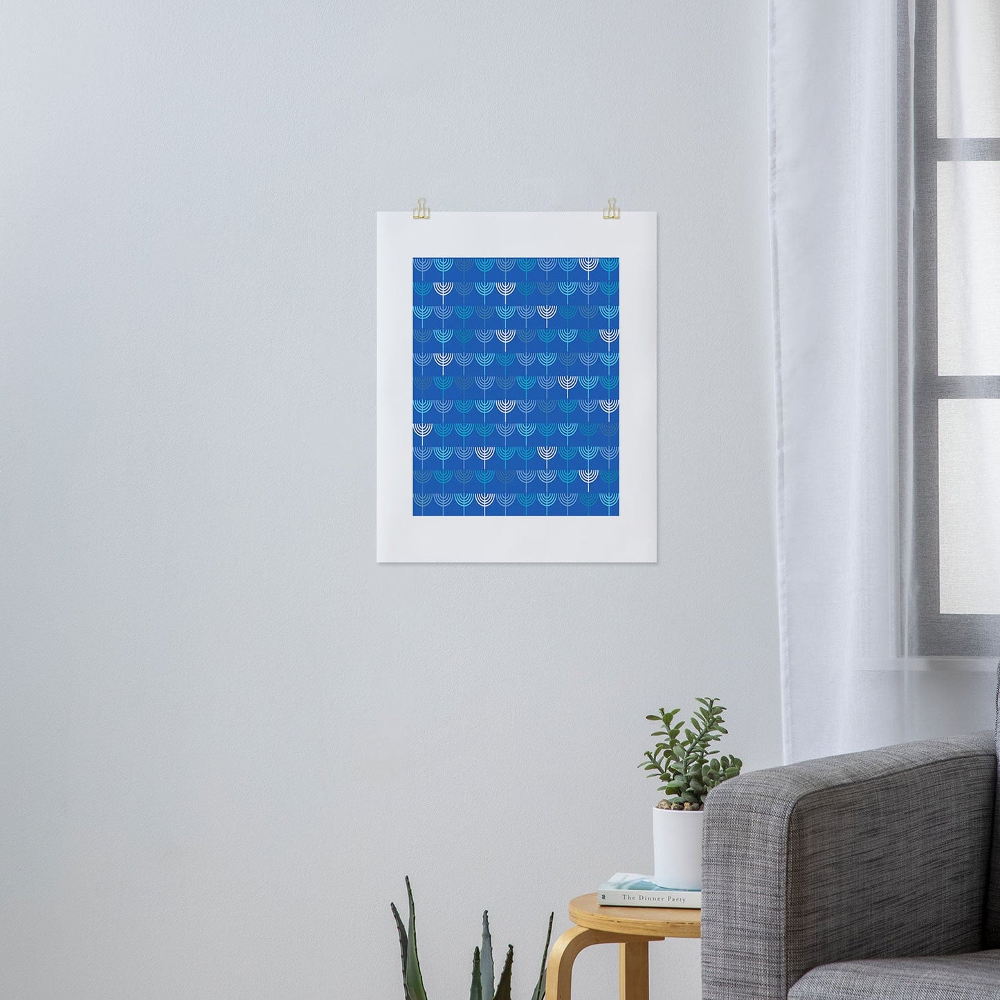 Kierkegaard Design Studio Hanukkah Chanukah Menorah Art Print