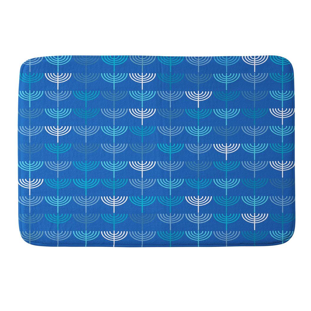 Kierkegaard Design Studio Hanukkah Chanukah Menorah Memory Foam Bath Mat