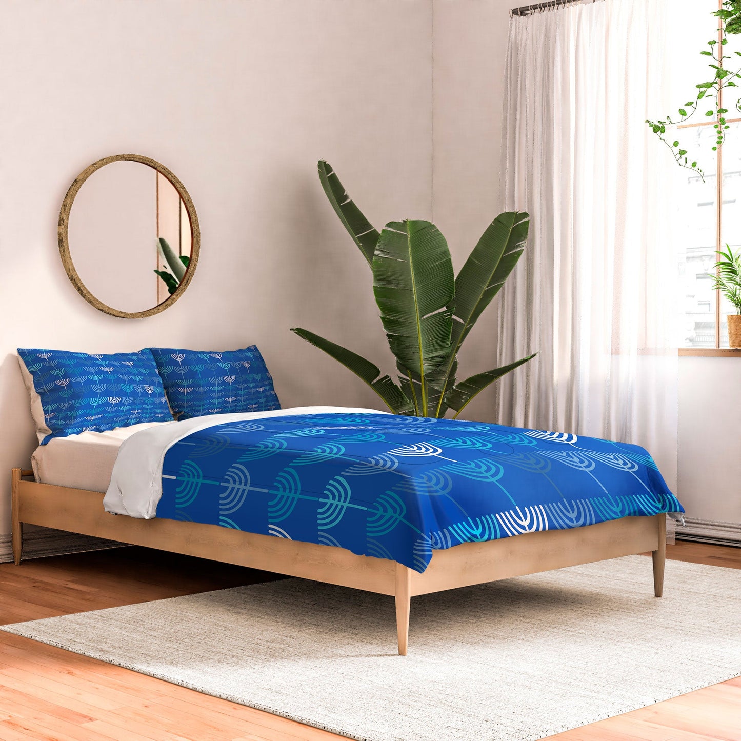 Kierkegaard Design Studio Hanukkah Chanukah Menorah Comforter