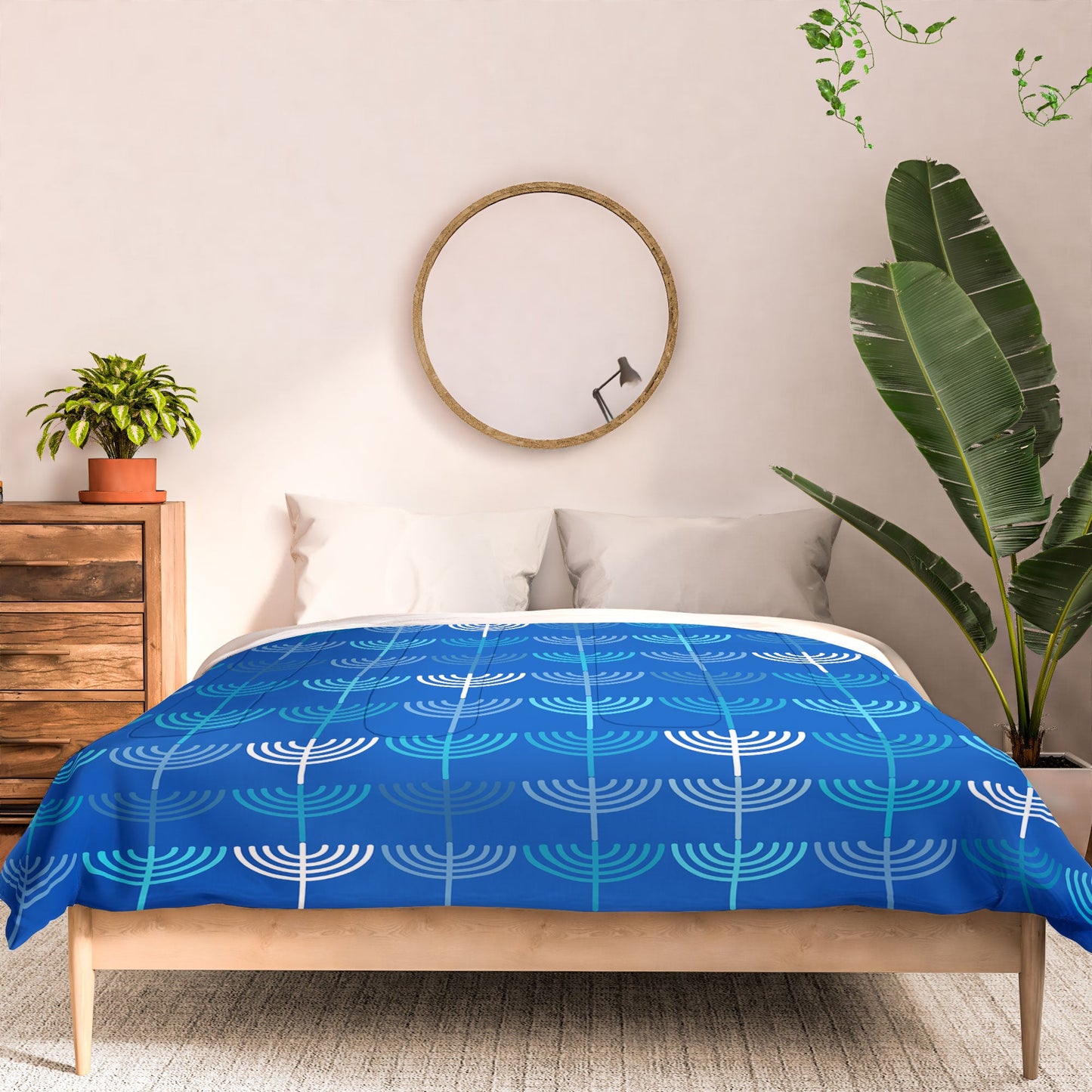 Kierkegaard Design Studio Hanukkah Chanukah Menorah Comforter