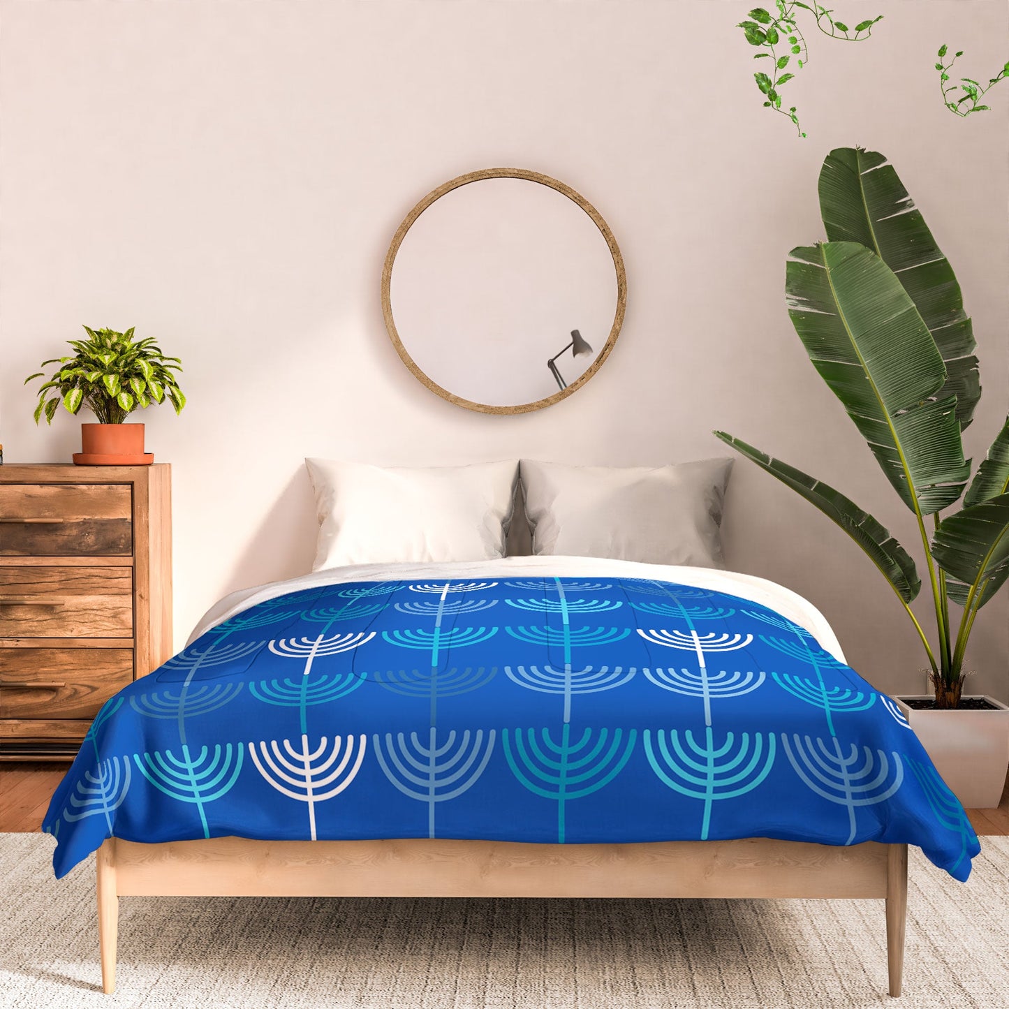 Kierkegaard Design Studio Hanukkah Chanukah Menorah Comforter