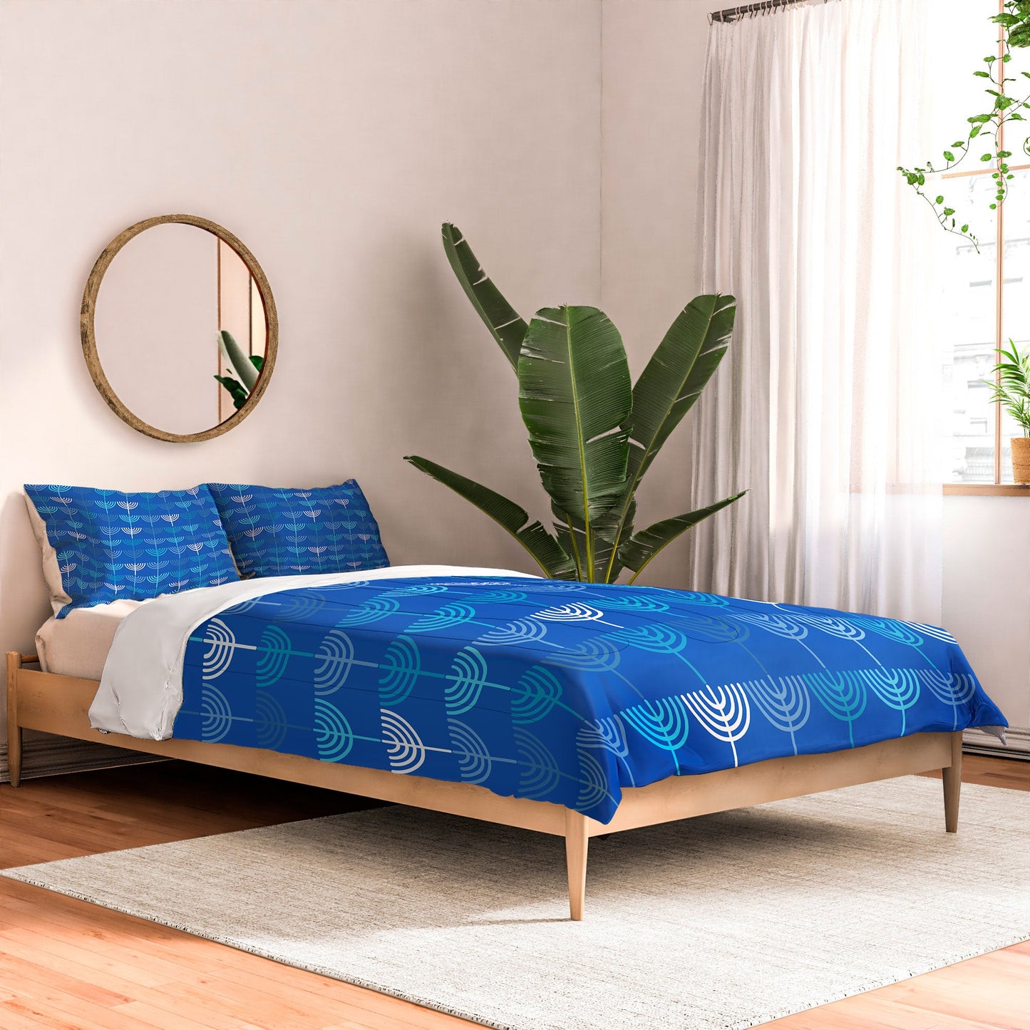 Kierkegaard Design Studio Hanukkah Chanukah Menorah Comforter