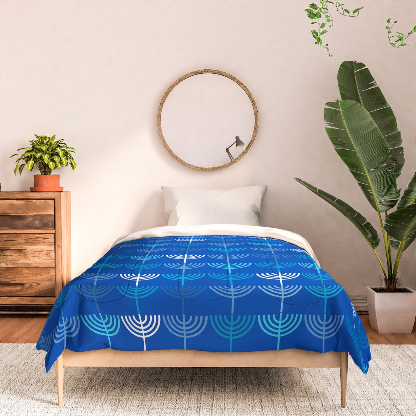 Kierkegaard Design Studio Hanukkah Chanukah Menorah Comforter