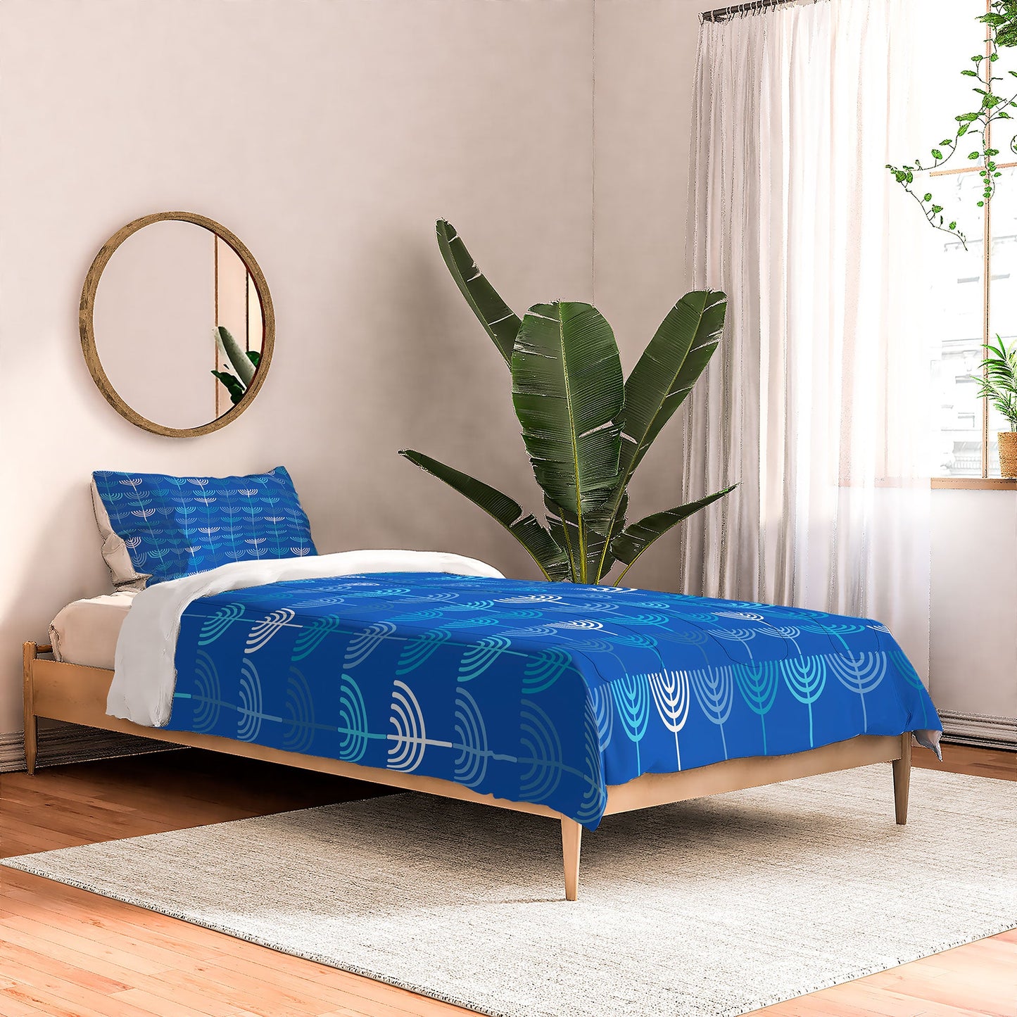 Kierkegaard Design Studio Hanukkah Chanukah Menorah Comforter