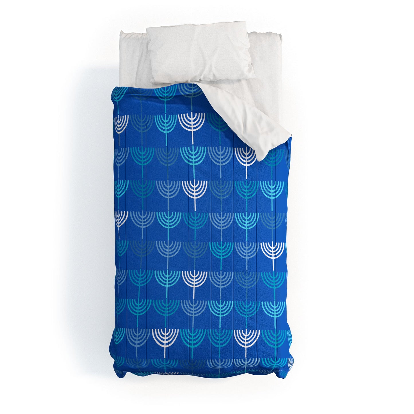 Kierkegaard Design Studio Hanukkah Chanukah Menorah Comforter