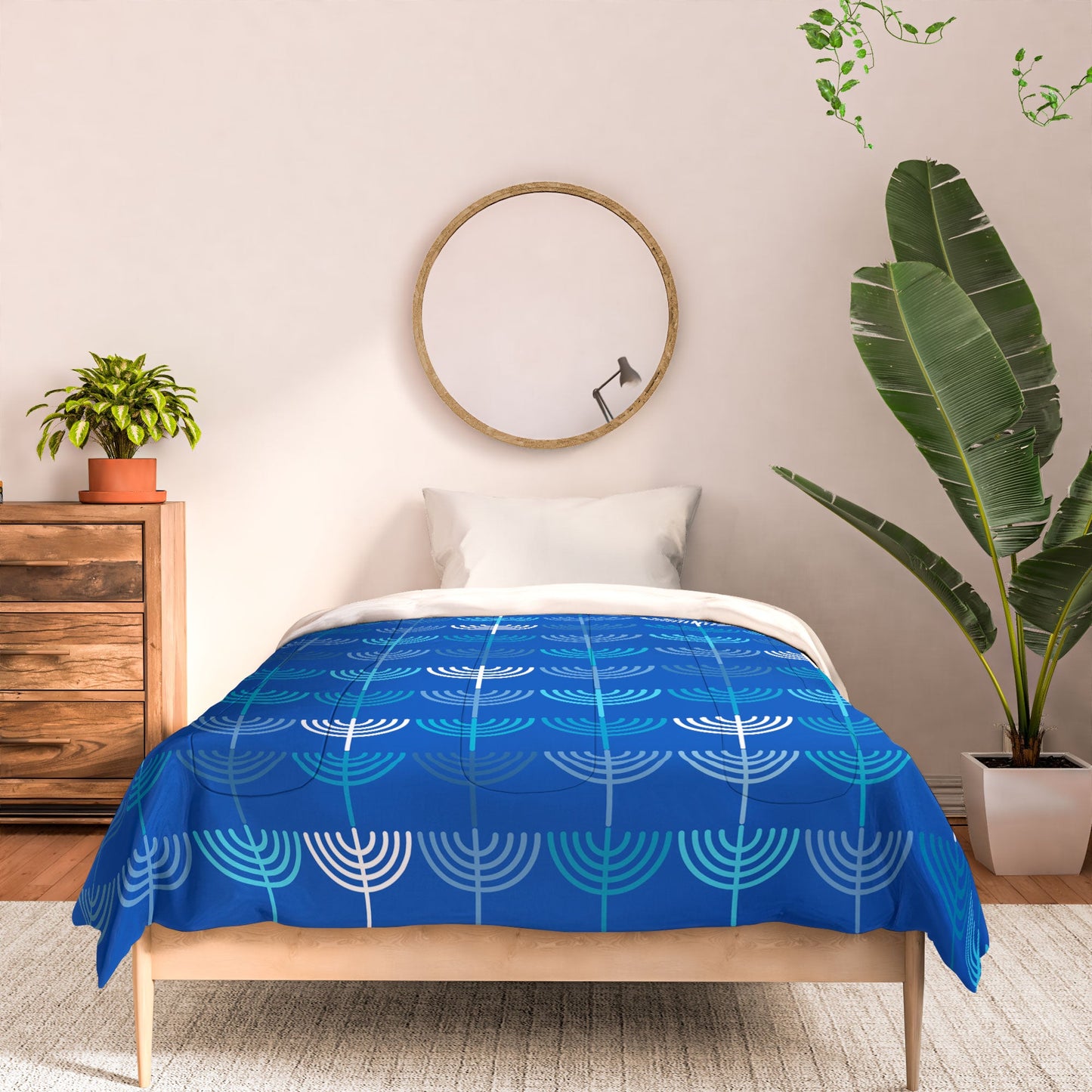 Kierkegaard Design Studio Hanukkah Chanukah Menorah Comforter