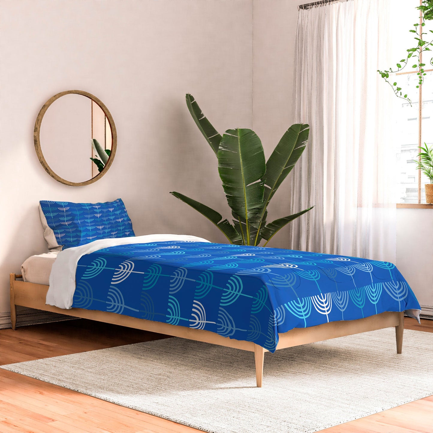 Kierkegaard Design Studio Hanukkah Chanukah Menorah Comforter