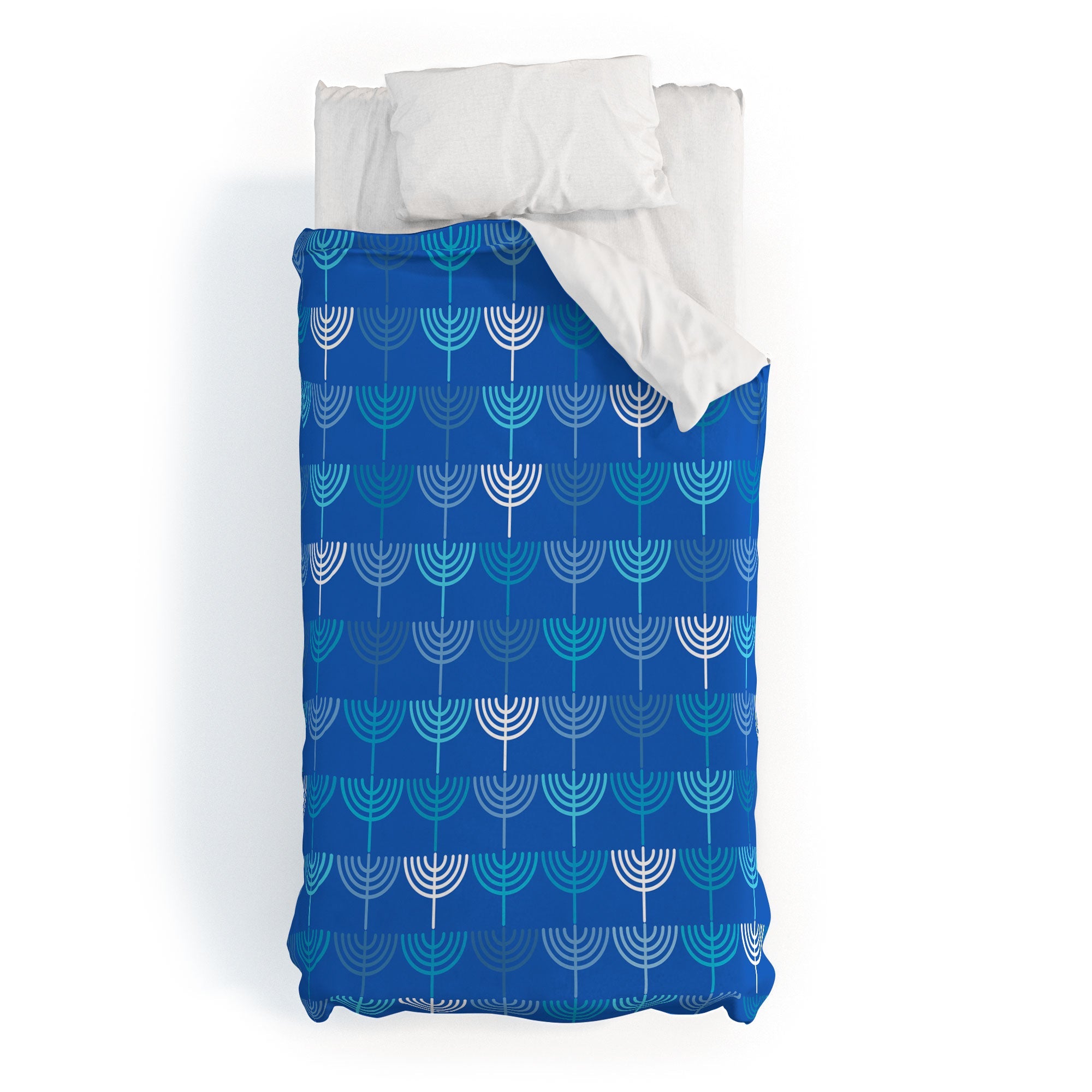 Kierkegaard Design Studio Hanukkah Chanukah Menorah Duvet Cover