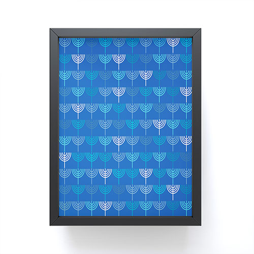 Kierkegaard Design Studio Hanukkah Chanukah Menorah Framed Mini Art Print