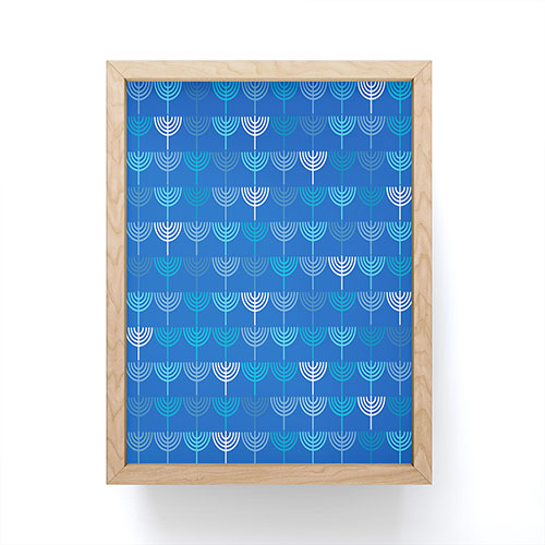 Kierkegaard Design Studio Hanukkah Chanukah Menorah Framed Mini Art Print