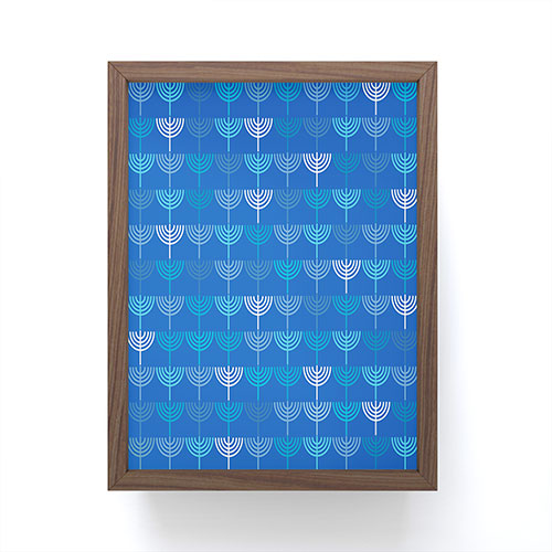 Kierkegaard Design Studio Hanukkah Chanukah Menorah Framed Mini Art Print