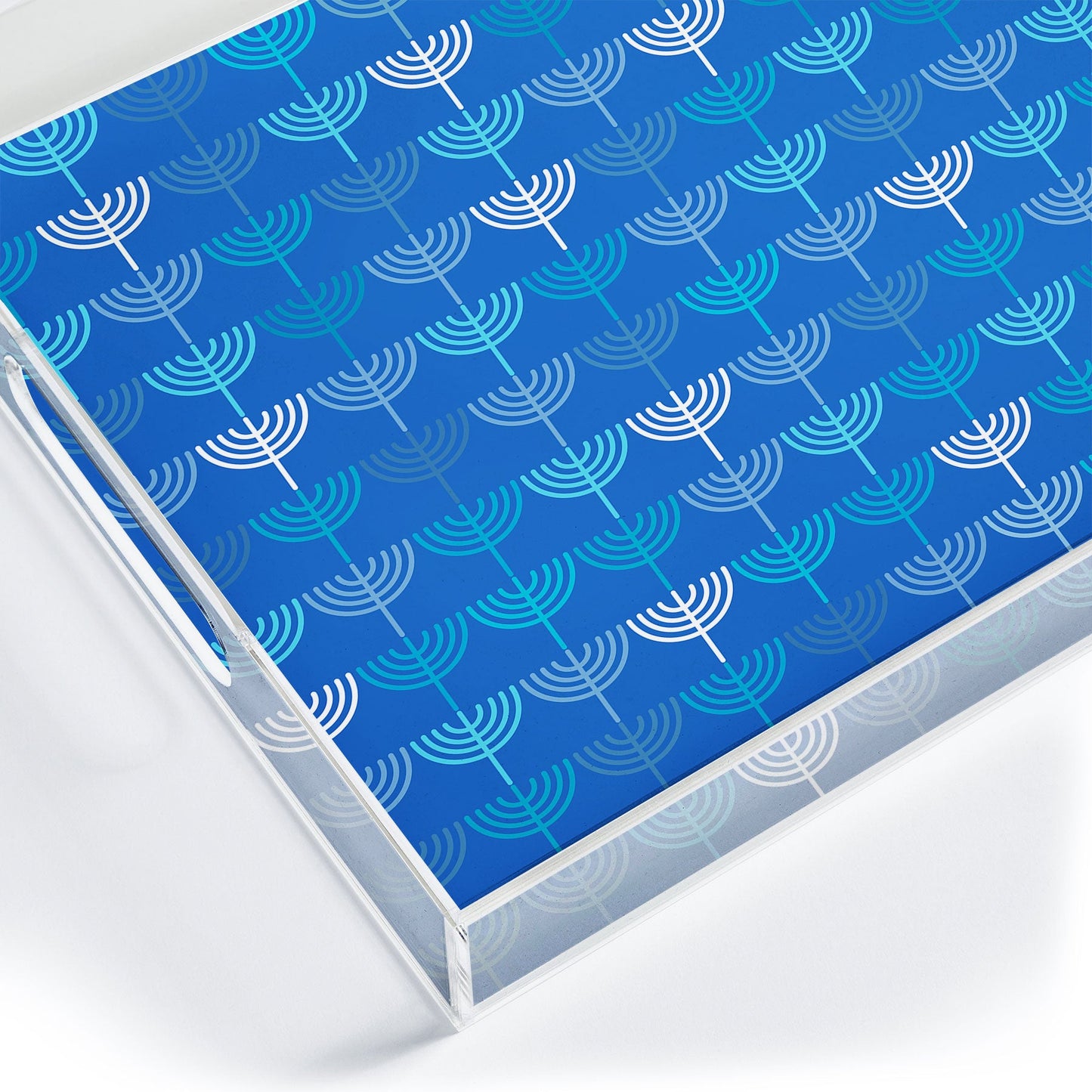 Kierkegaard Design Studio Hanukkah Chanukah Menorah Acrylic Tray