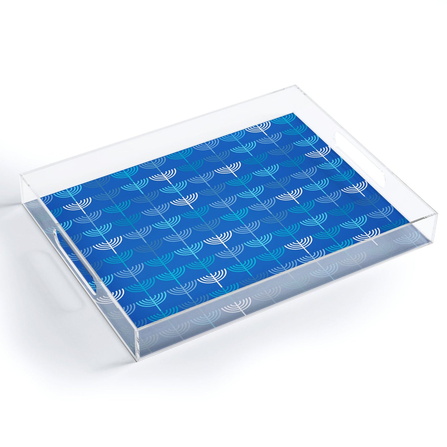 Kierkegaard Design Studio Hanukkah Chanukah Menorah Acrylic Tray