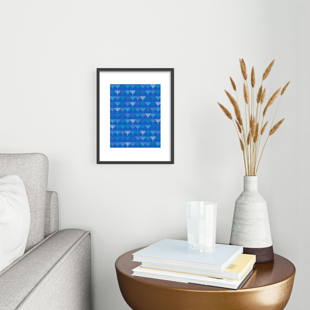 Kierkegaard Design Studio Hanukkah Chanukah Menorah Metal Framed Art Print