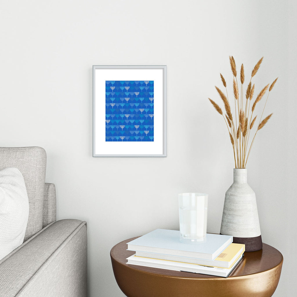 Kierkegaard Design Studio Hanukkah Chanukah Menorah Metal Framed Art Print