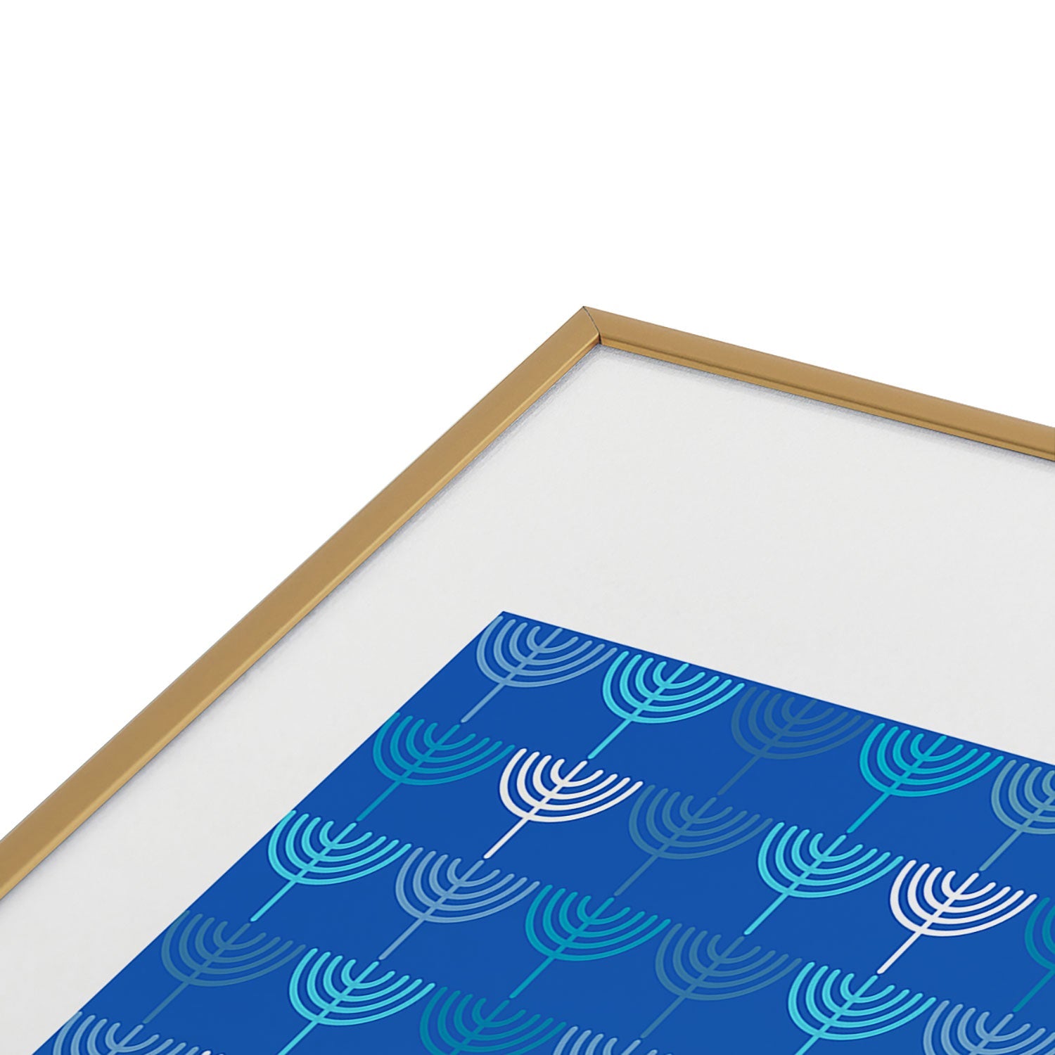 Kierkegaard Design Studio Hanukkah Chanukah Menorah Metal Framed Art Print