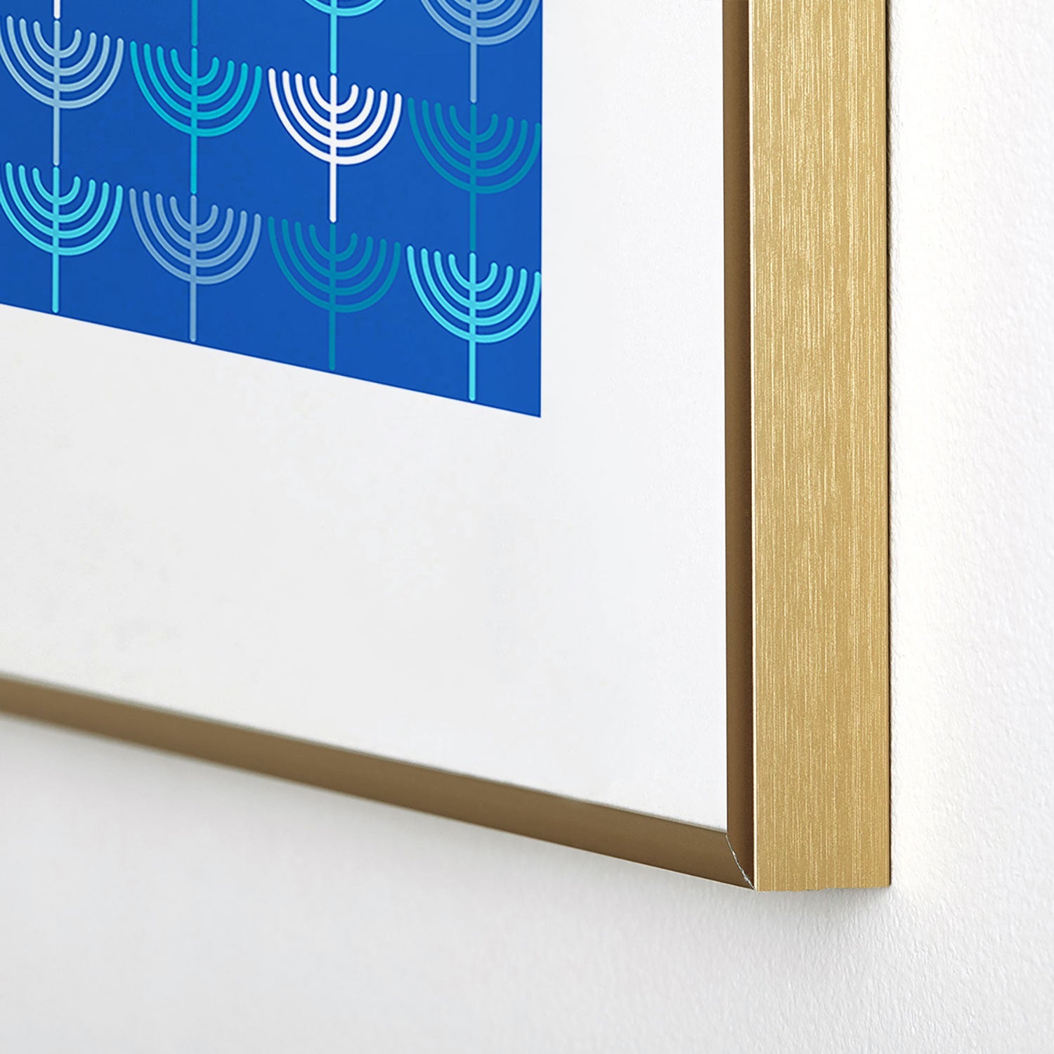 Kierkegaard Design Studio Hanukkah Chanukah Menorah Metal Framed Art Print