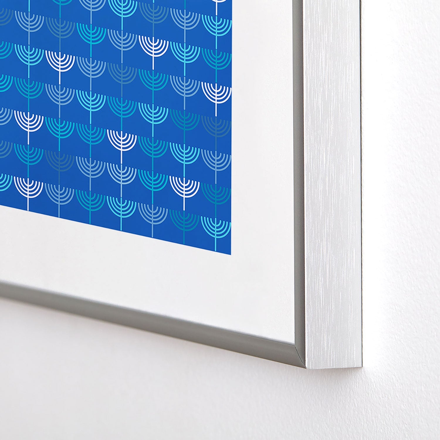 Kierkegaard Design Studio Hanukkah Chanukah Menorah Metal Framed Art Print