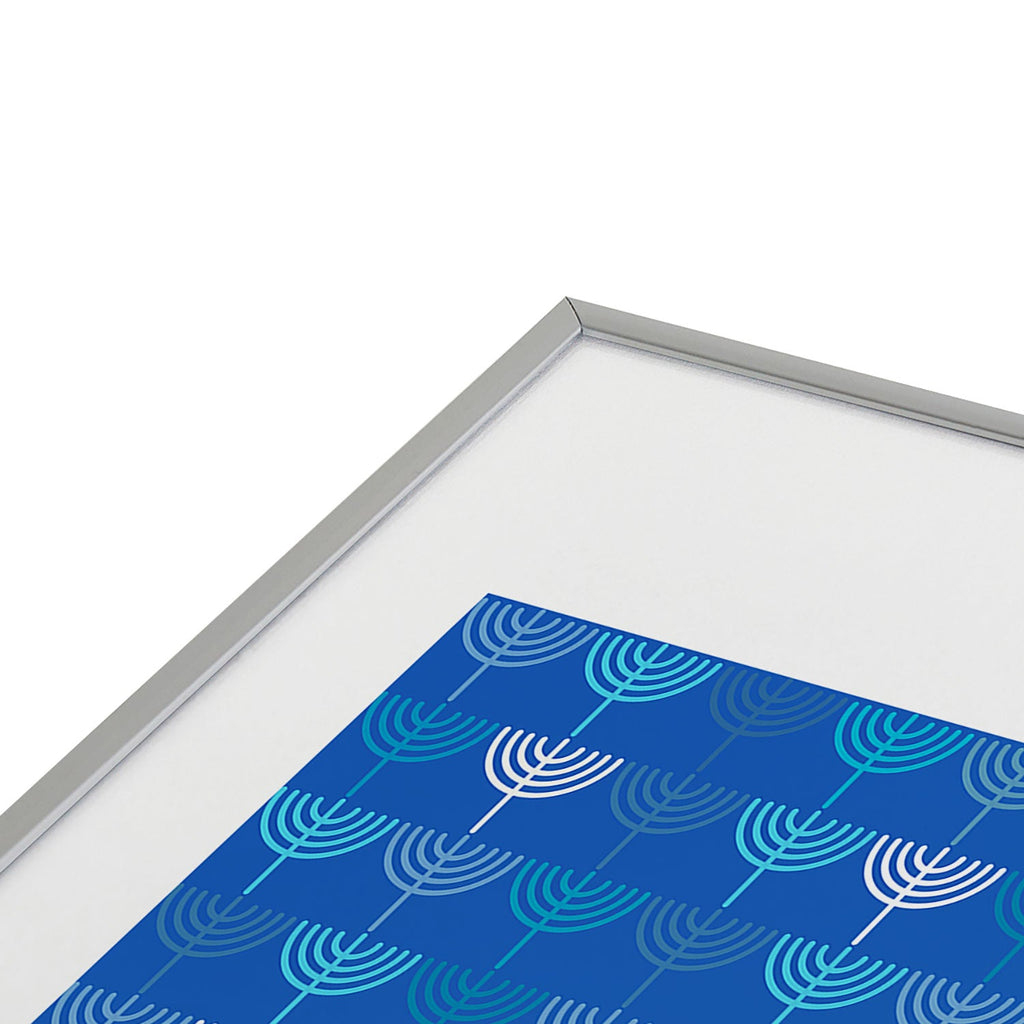 Kierkegaard Design Studio Hanukkah Chanukah Menorah Metal Framed Art Print