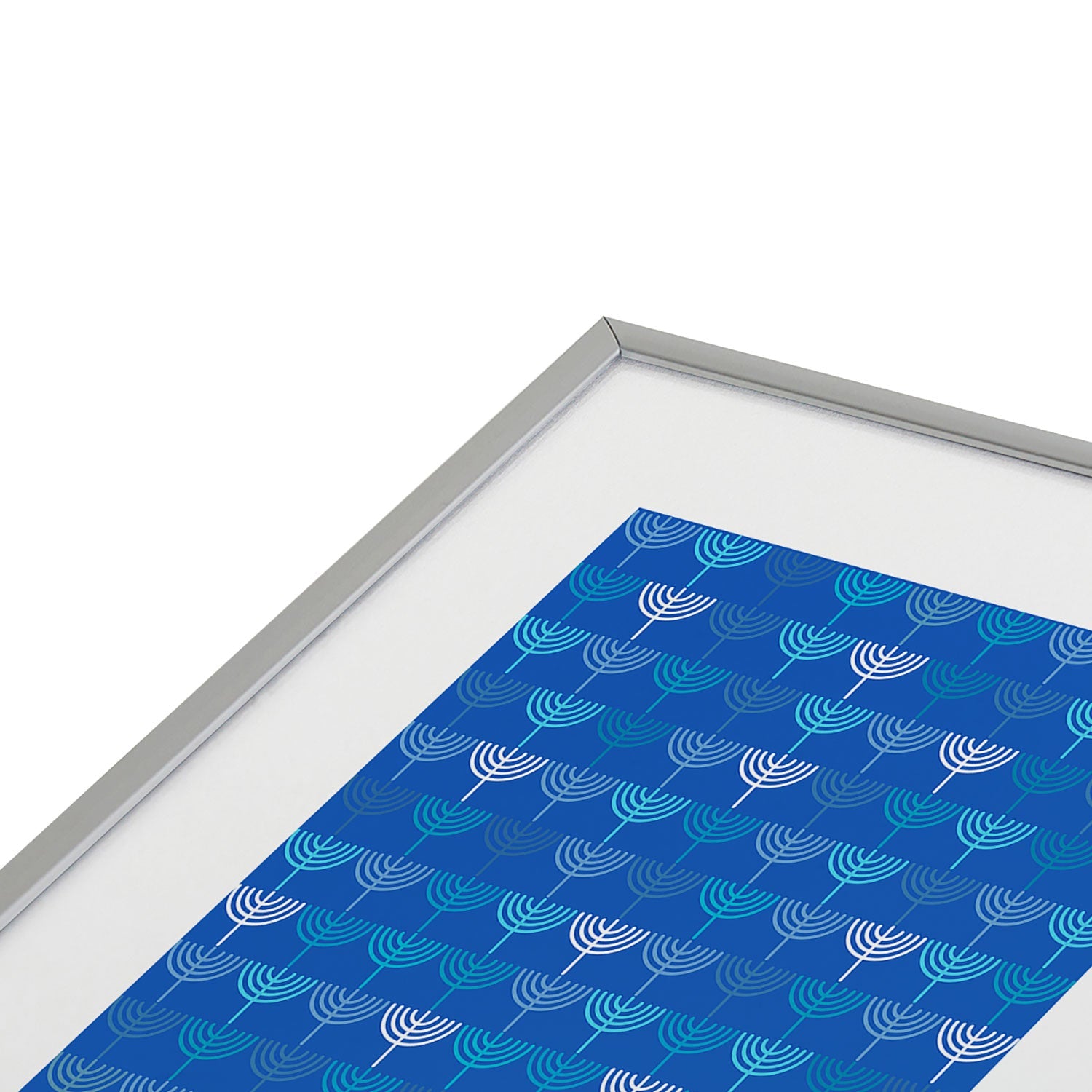 Kierkegaard Design Studio Hanukkah Chanukah Menorah Metal Framed Art Print