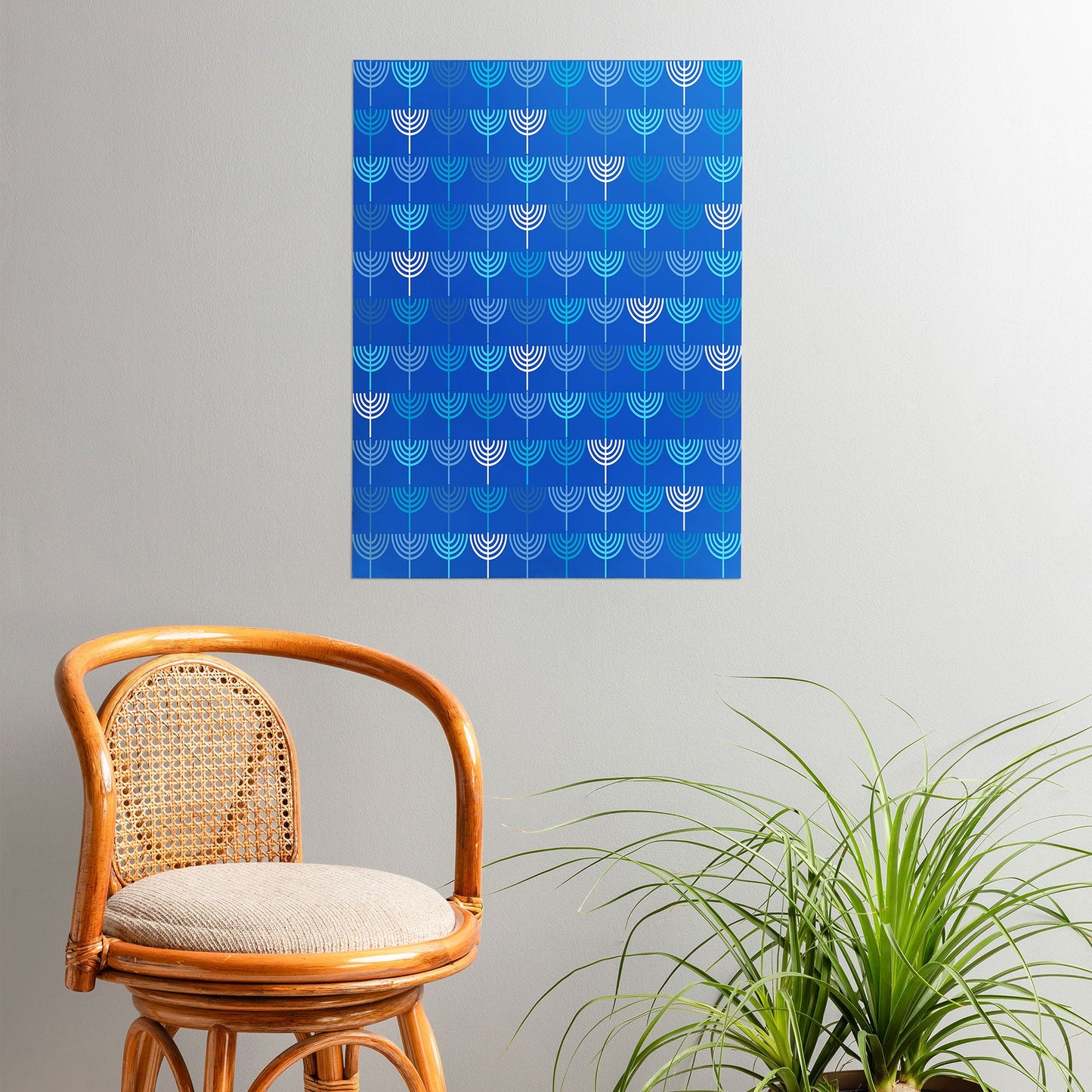 Kierkegaard Design Studio Hanukkah Chanukah Menorah Poster