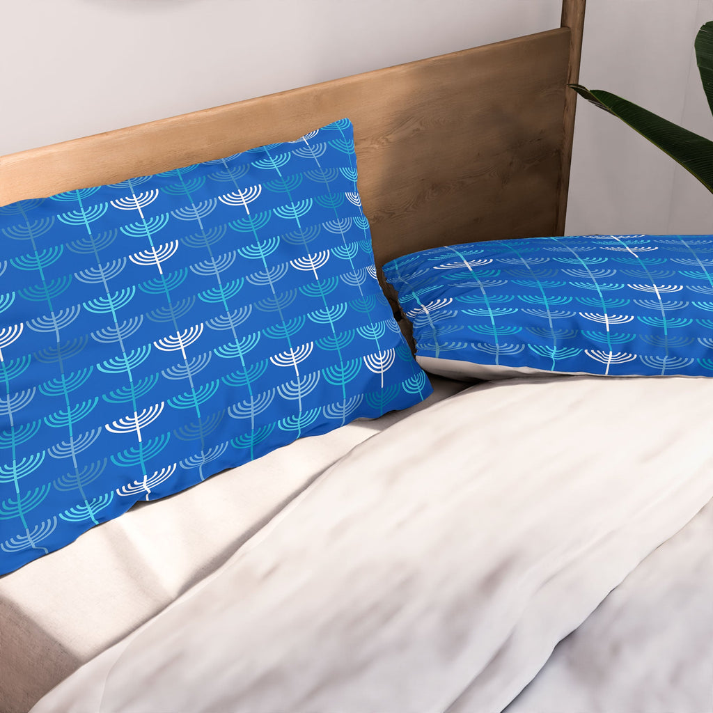 Kierkegaard Design Studio Hanukkah Chanukah Menorah Pillow Shams