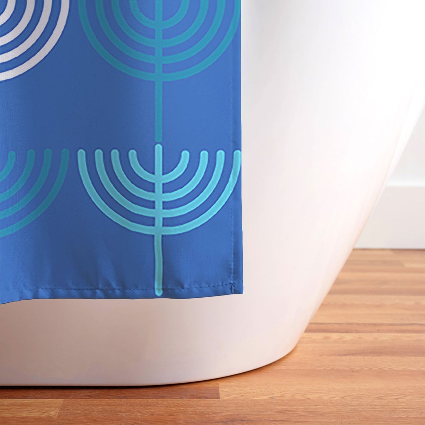 Kierkegaard Design Studio Hanukkah Chanukah Menorah Shower Curtain