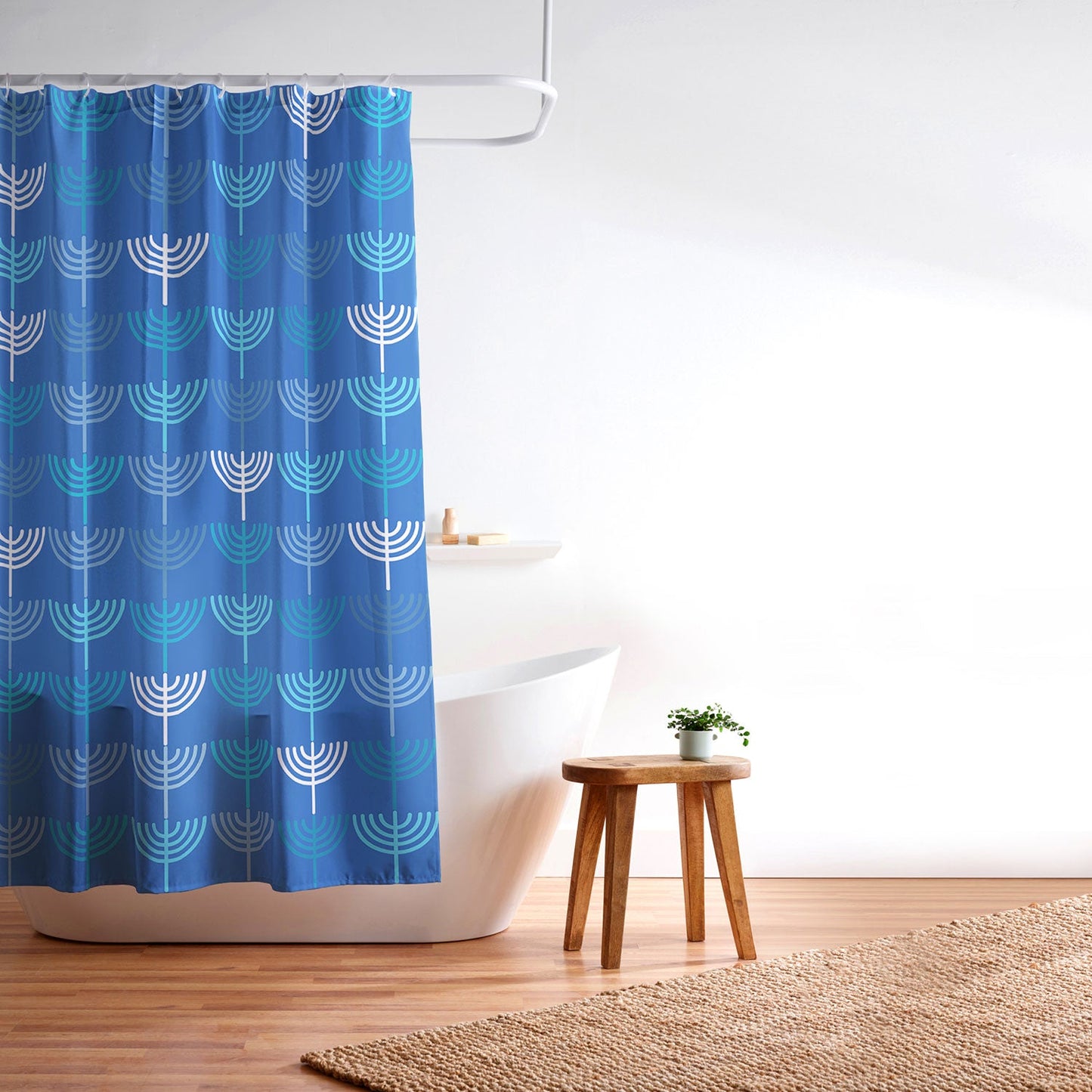 Kierkegaard Design Studio Hanukkah Chanukah Menorah Shower Curtain