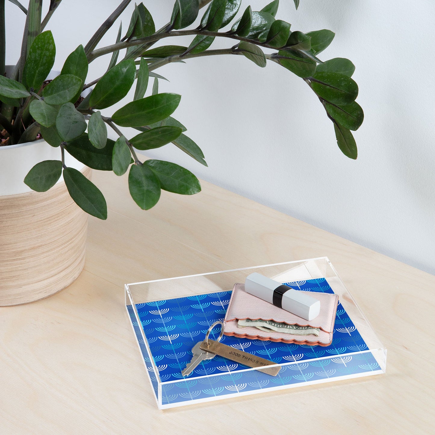 Kierkegaard Design Studio Hanukkah Chanukah Menorah Acrylic Tray