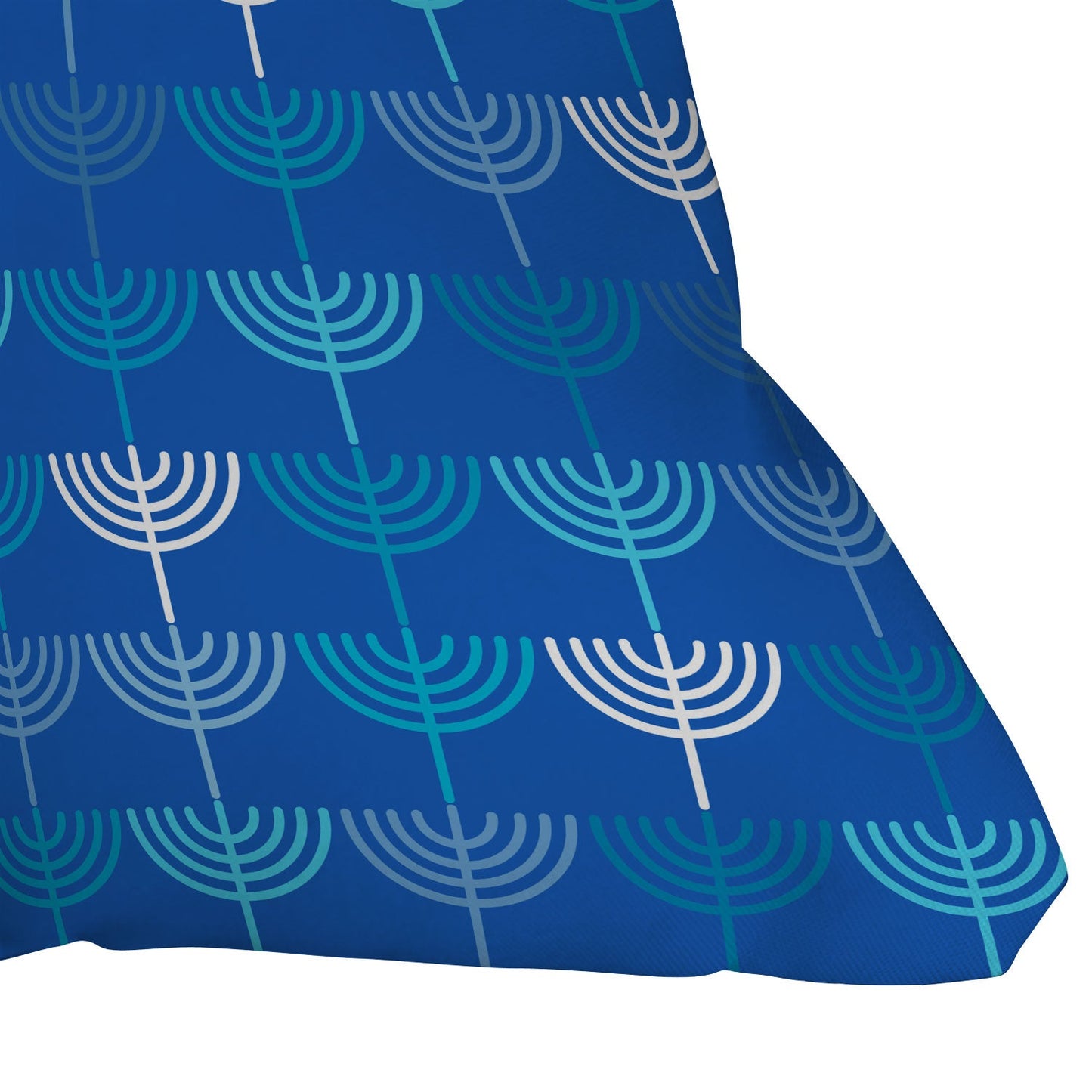 Kierkegaard Design Studio Hanukkah Chanukah Menorah Outdoor Throw Pillow
